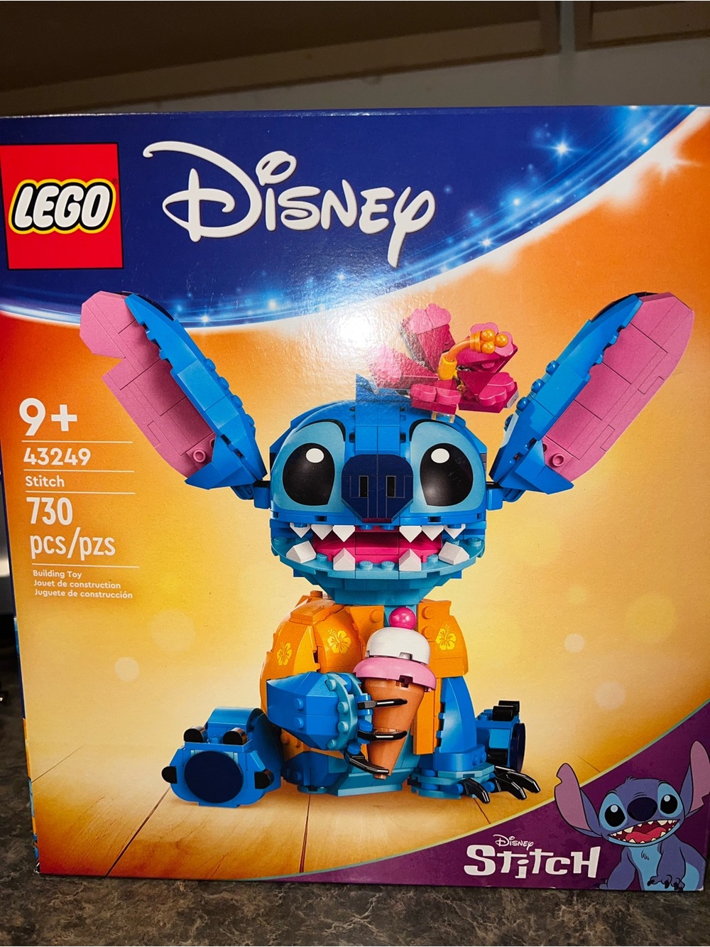 Lego Disney Stitch Buildable Figure - Blue, Pink, Orange, Yellow